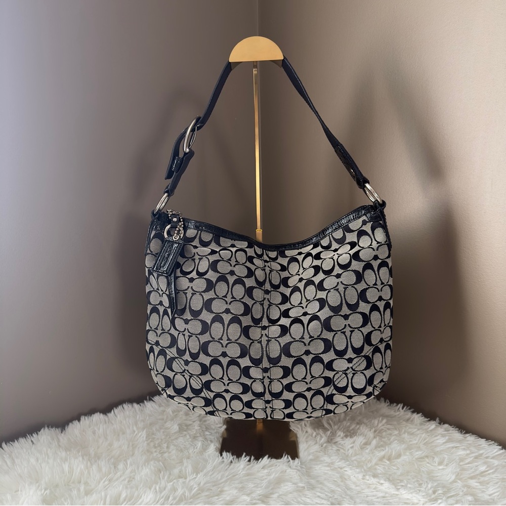 Coach Monogram Canvas Hobo Bag